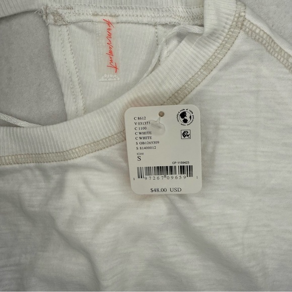 NWT FP Movement My Time Tee White Open Back Cutout Top Size Small - Picture 3 of 12